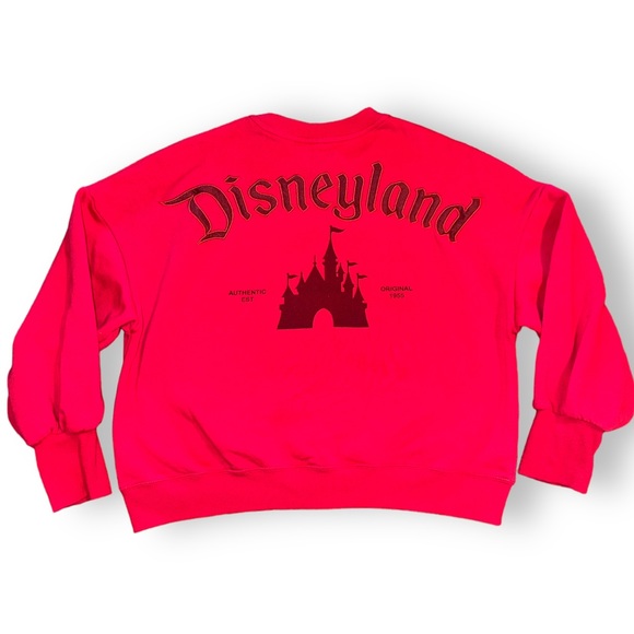 Disney Tops - *RARE* Disneyland holiday castle red pullover sweatshirt - Large